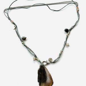 Elegant Multi-Color Pendant Necklace